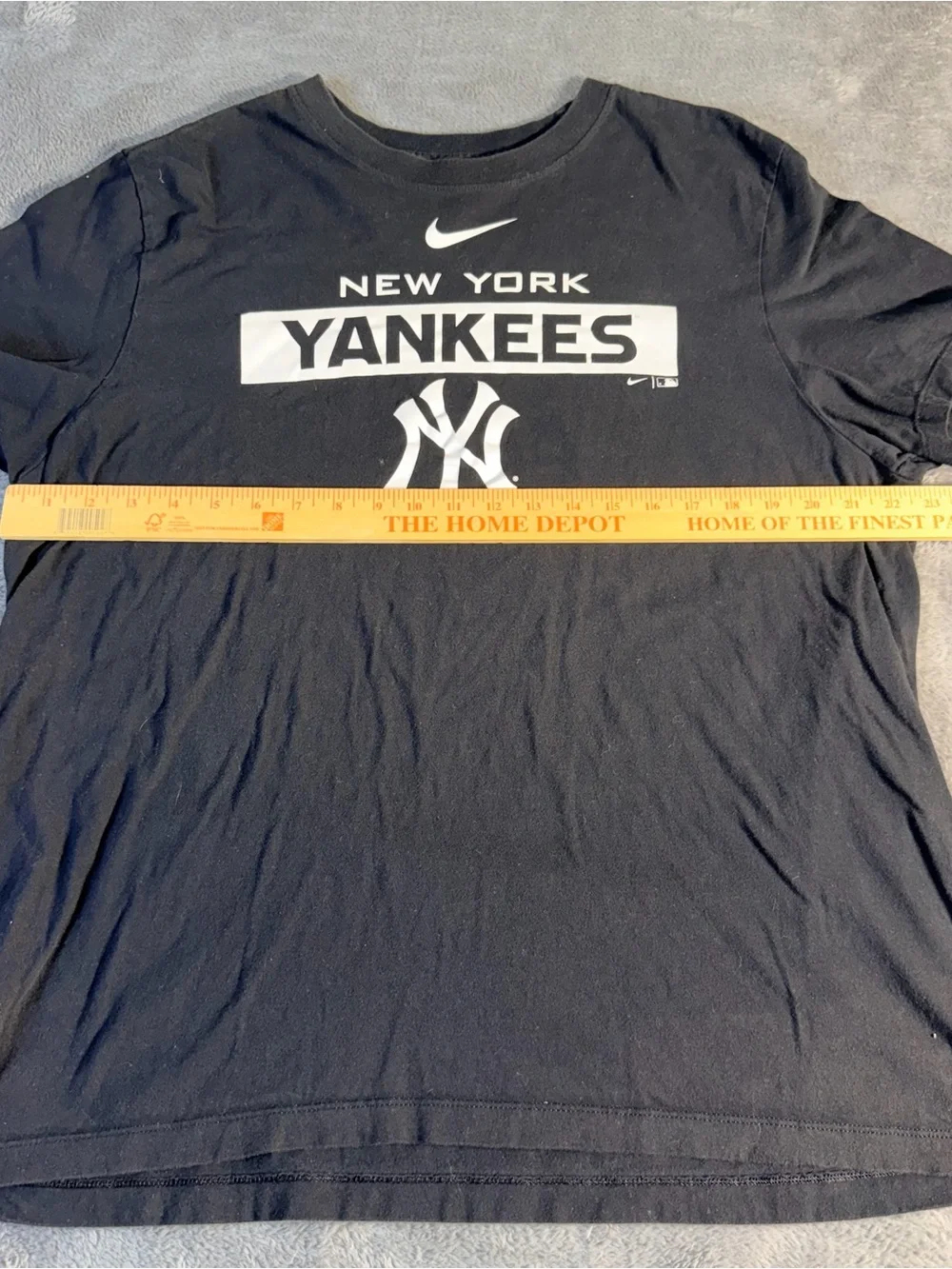 Nike MLB Yankee's Baseball Colaboration T-Shirt Black White Logo's Men's Size XL